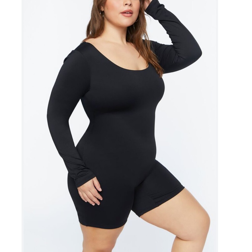 Forever 21 Romper Bodysuit Plus Size Fitted Scoop-Neck Romper one-piece 2X